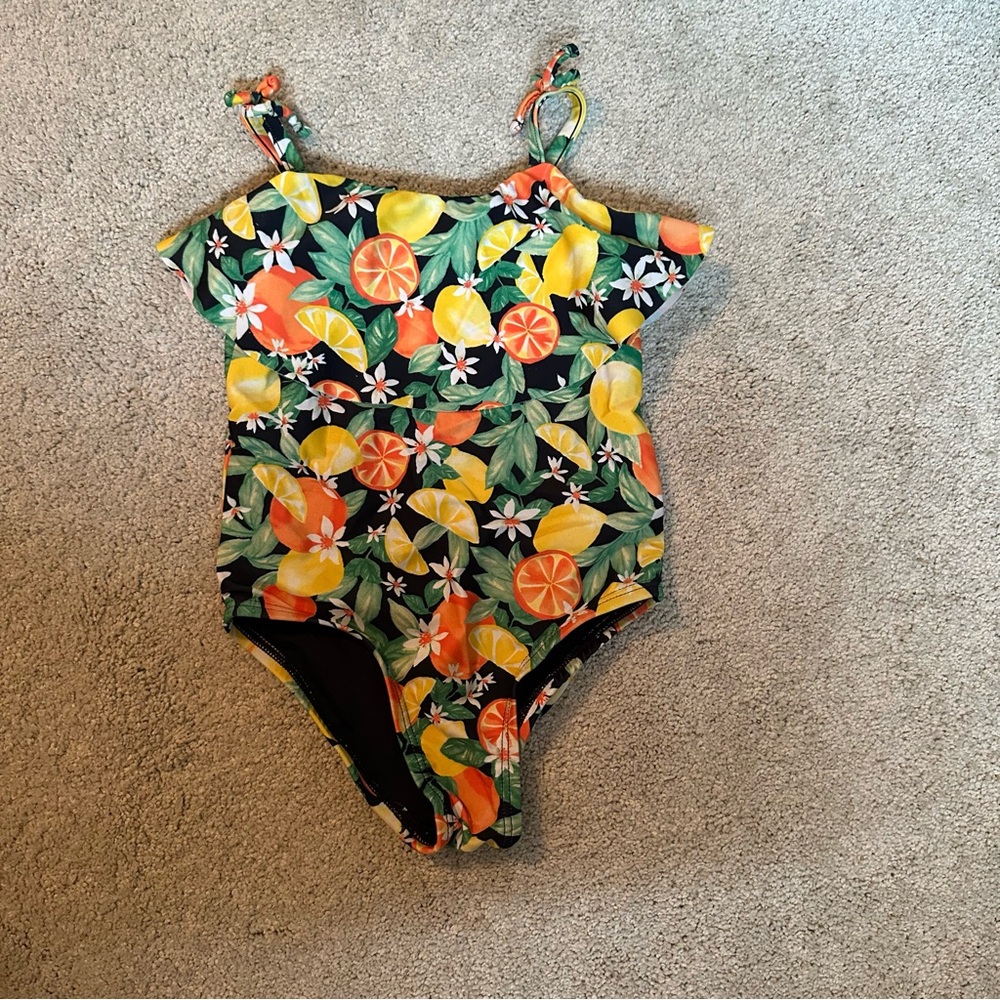 Kids Citrus Print Swimsuit